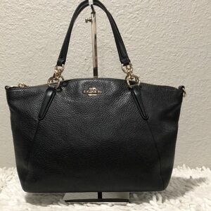 #213 Coach Pebble Leather Satchel
